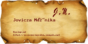 Jovicza Mónika névjegykártya
