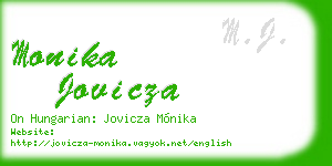 monika jovicza business card